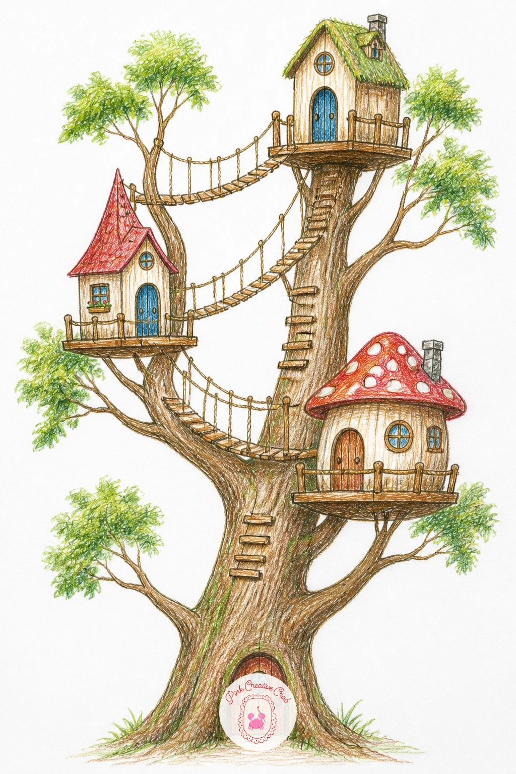 31 Fairy House Drawing Ideas of Mushroom Cottages, Tree Stump Homes and Tiny Gardens