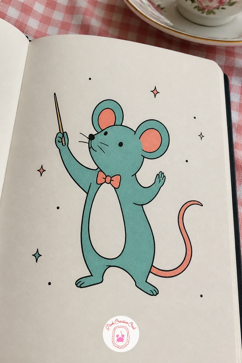 Mouse Conducting With Toothpick — Close the list with a mouse standing on its hind legs conducting an imaginary orchestra with a toothpick baton, a nice final