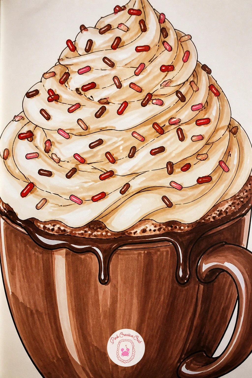 Whipped Cream Mountain With Sprinkles — Hot chocolate with a whipped cream mountain and sprinkles turns the topping into the real subject, so give the cream