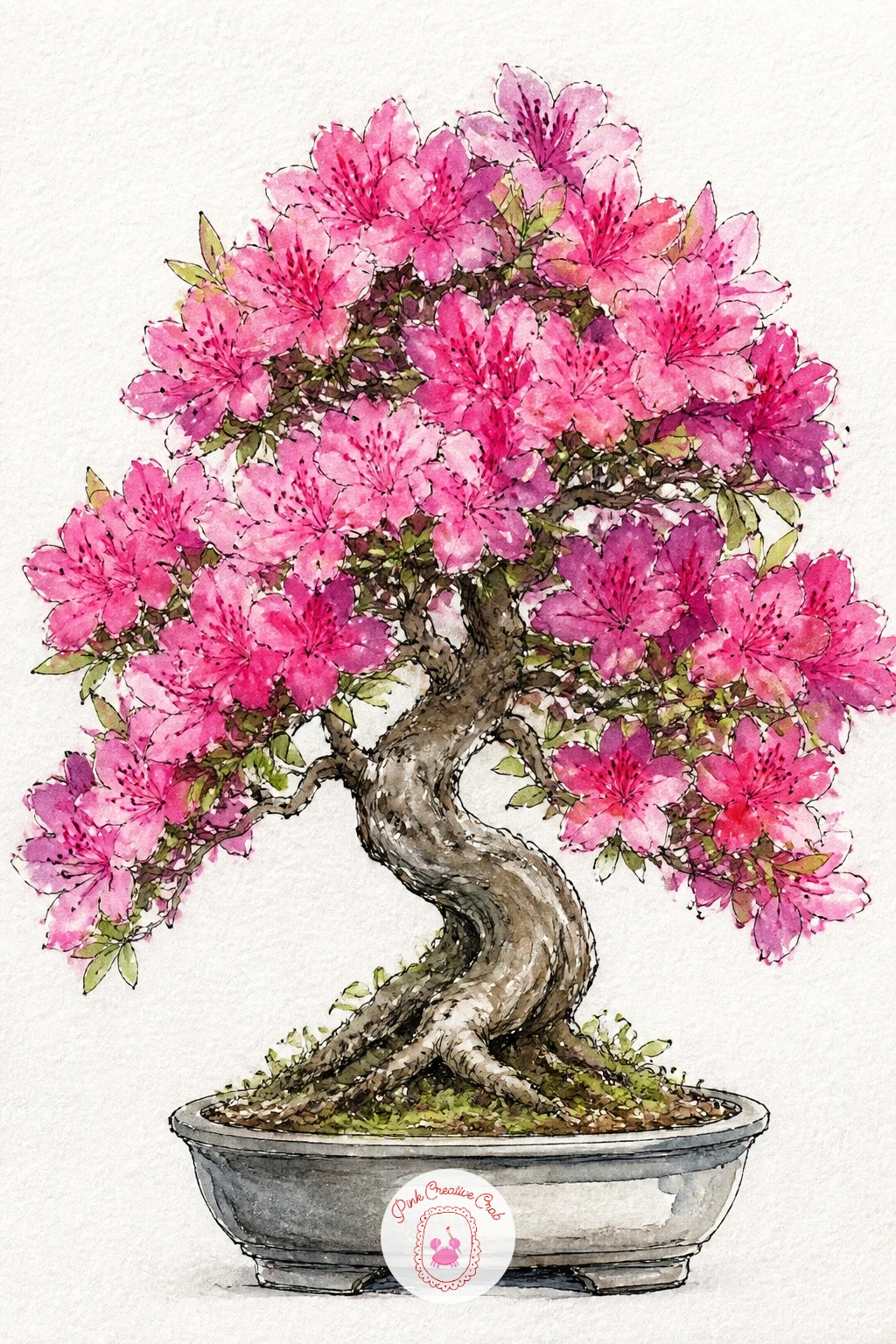 Azalea Bonsai With Pink Flowers — Bring back a burst of pink with an azalea bonsai, known for flowers so dense they can nearly hide the foliage beneath. Bonsai