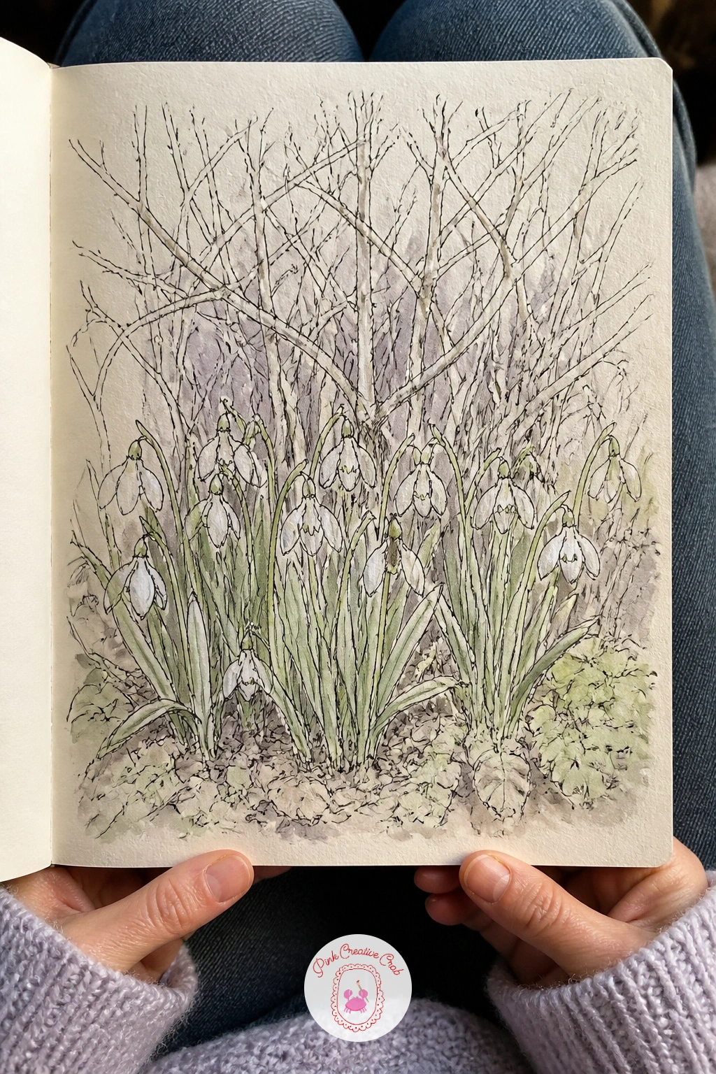 Snowdrops Under a Bare Hedge — Snowdrops under a bare hedge make a quiet follow-on from the seed tray page, and they reward close looking more than careful
