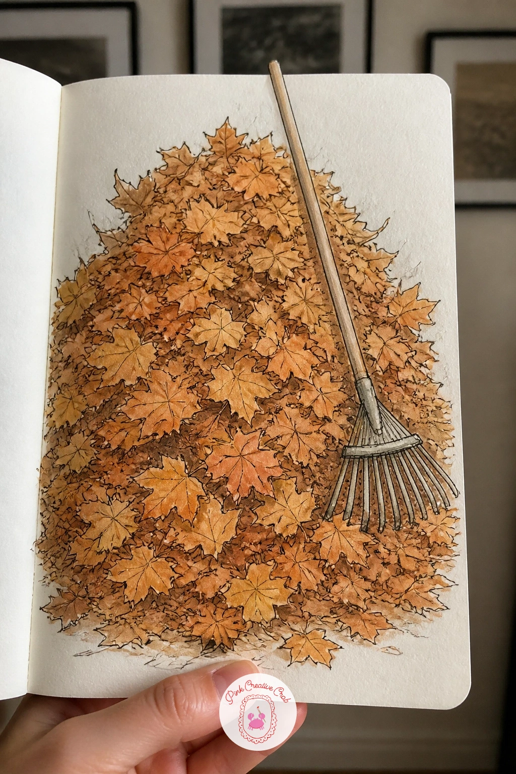 Leaf Pile With a Rake — A leaf pile with a rake is one of the loosest, most enjoyable pages of the whole year, since dead leaves genuinely do not need to look