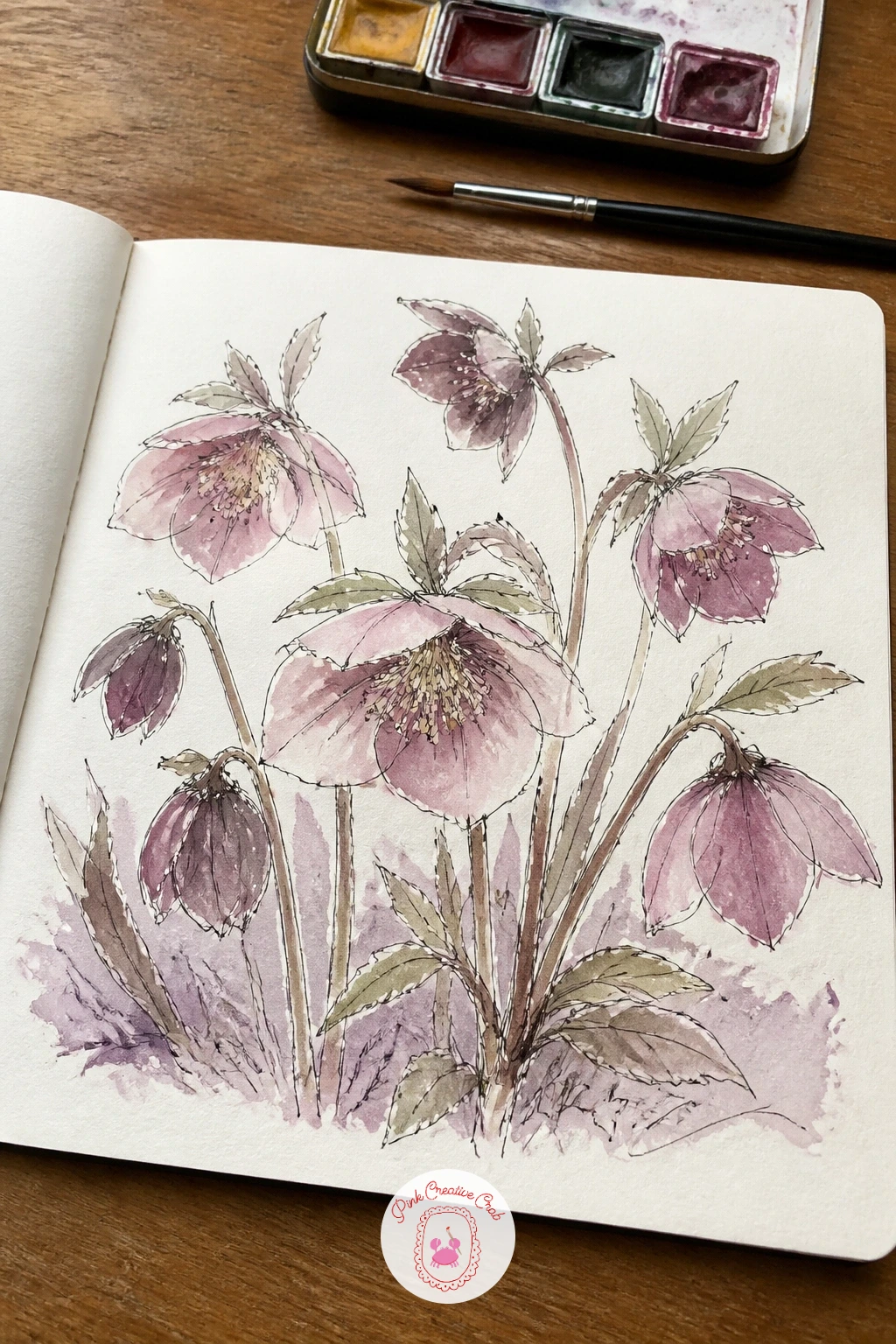 Hellebores Flowering in the Cold — Hellebores flowering in the cold close the year where it opened, with a flower tough enough to bloom while everything else