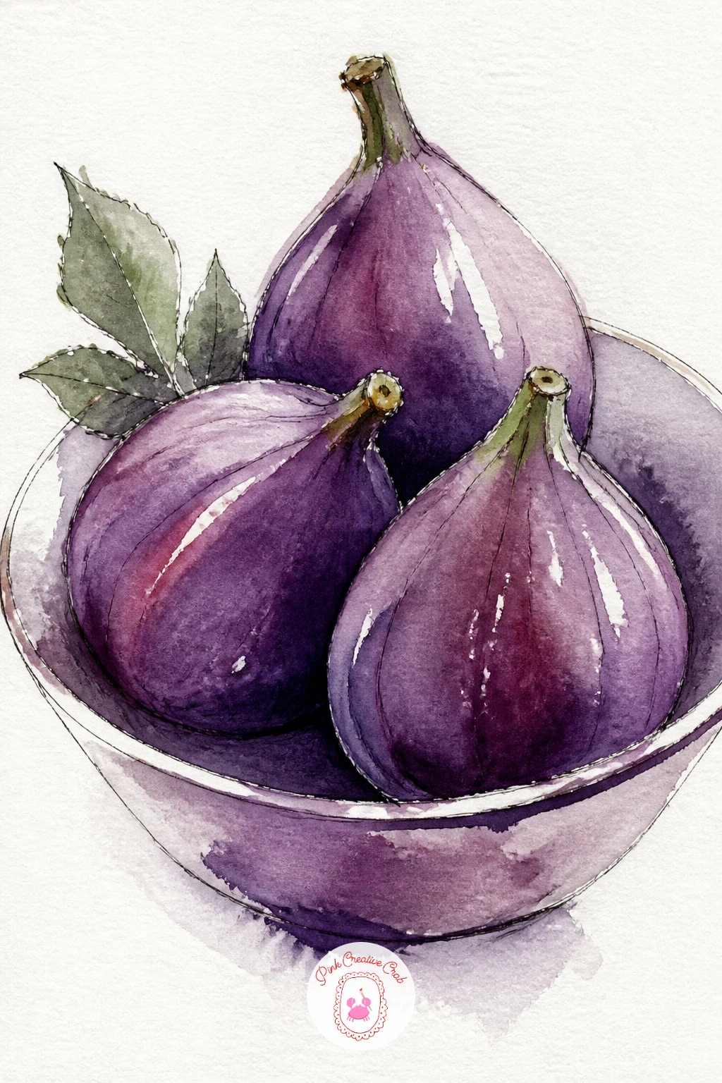 Bowl of Purple Figs — Figs are forgiving because their shape is just an irregular teardrop, so a bowl of purple figs is a good next step toward still life.