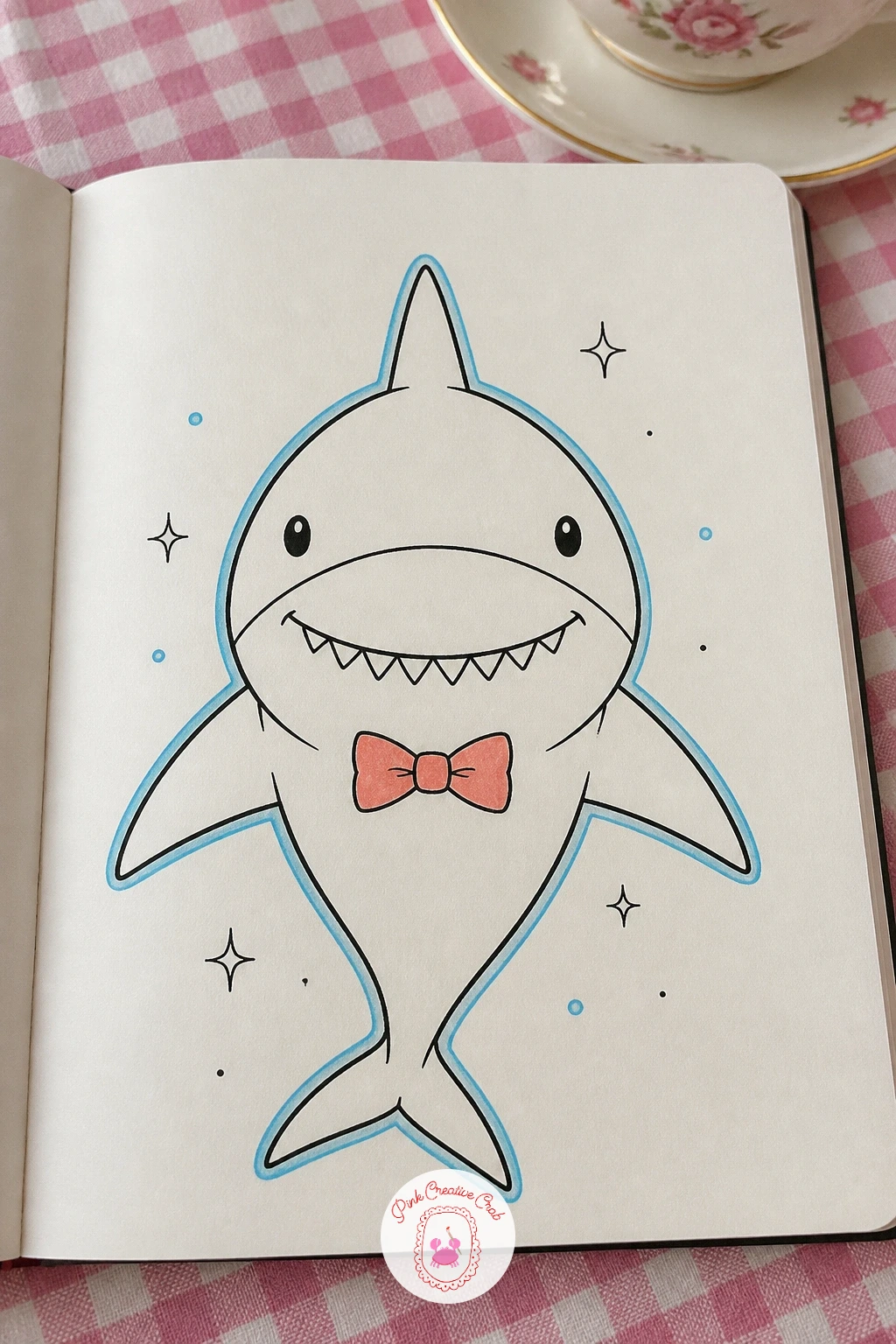 Shark With A Bow Tie — Dress the shark up simply for a shark with a bow tie, one small accessory doing all the personality work on an otherwise plain pose.