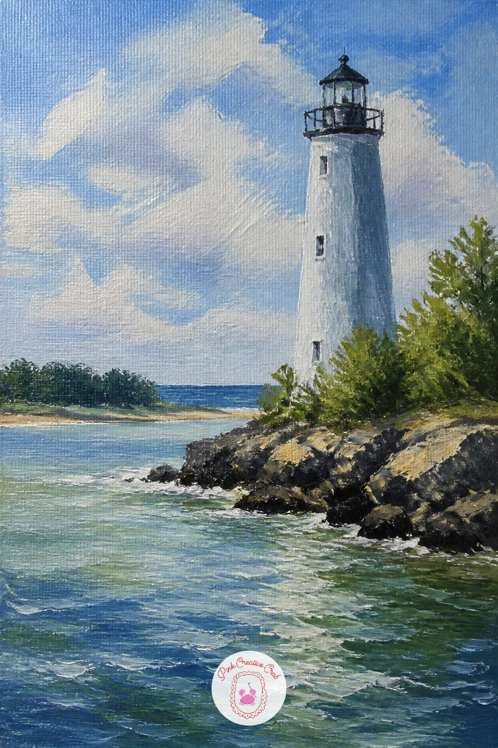 Lighthouse at a River Mouth — Closing the list, a lighthouse at a river mouth brings the river out to meet open water, with the lighthouse itself as a tall