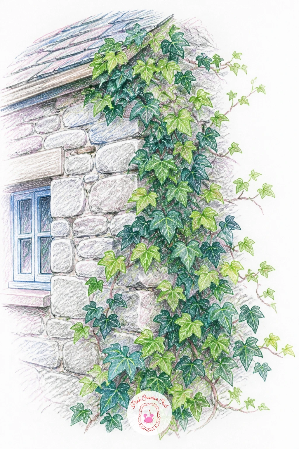 Ivy Climbing a Stone Cottage Wall — Ivy climbing a stone cottage wall is the easiest place to start, because the wall gives you a grid to hang everything on.