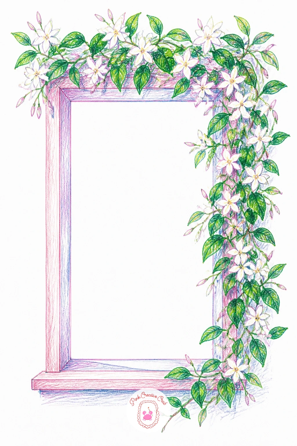 Jasmine Around a Window Frame — Jasmine around a window frame rewards a light hand, since the flowers are small and the charm is in restraint rather than