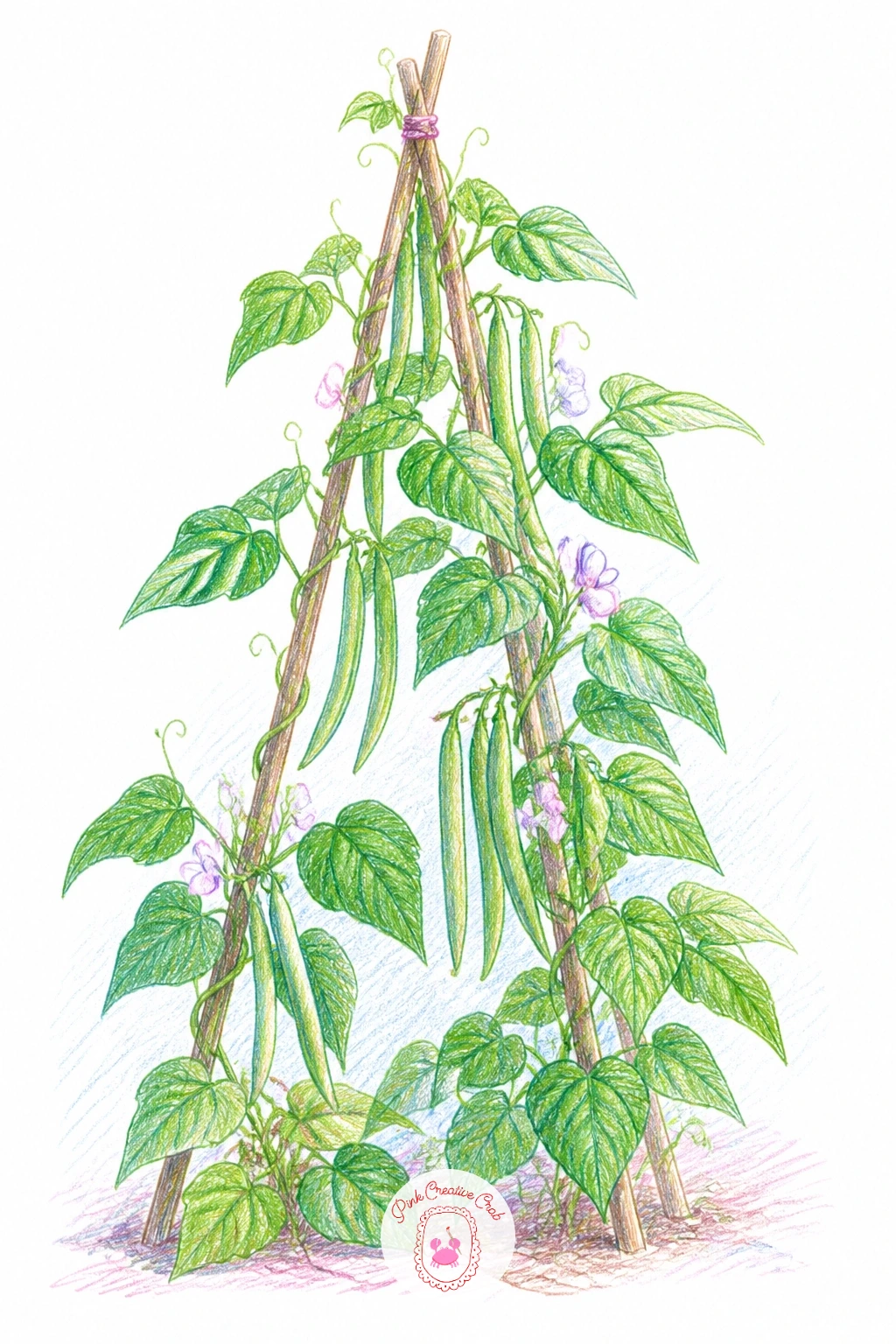 Climbing Beans in a Vegetable Garden — Climbing beans in a vegetable garden bring the vine theme down to earth after the autumn color of the last idea. Vines