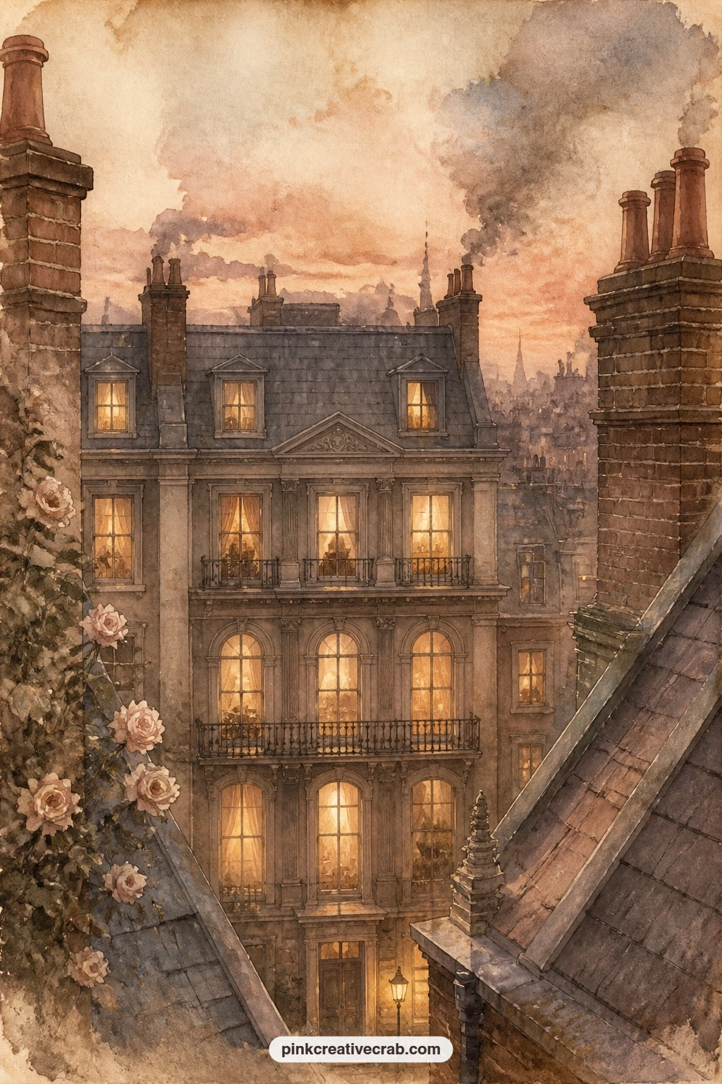 31 Free A Little Princess Junk Journal Pages With Attic Rooms, Velvet Dolls and London Snow