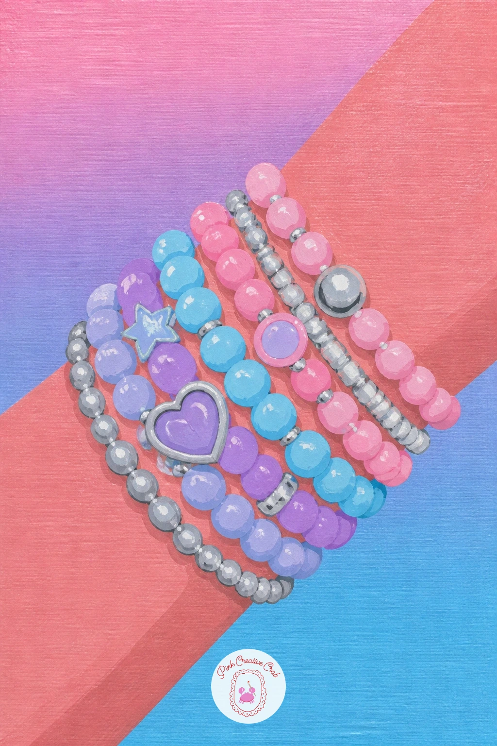 Beaded Bracelet Stack On A Wrist — A beaded bracelet stack on a wrist is a close-up subject that rewards careful, patient dabbing. Y2k painting ideas