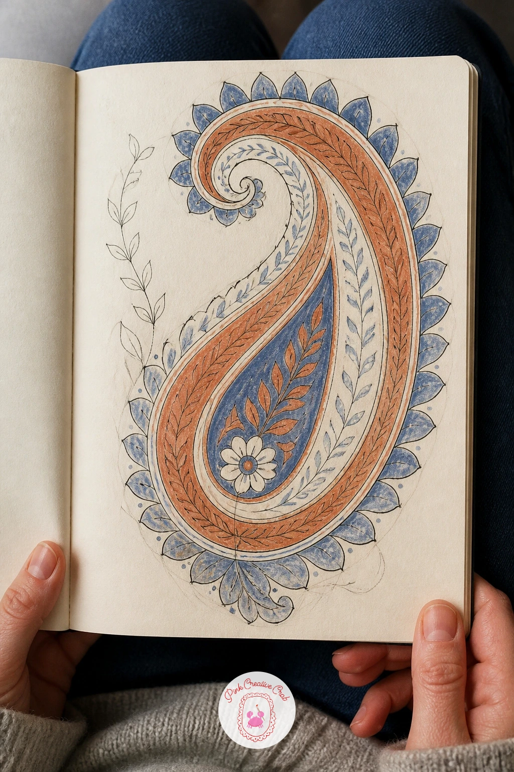 Paisley Motif Built Step by Step — Paisley rewards patience more than skill, so build this one in stages rather than trying to draw the whole teardrop shape in