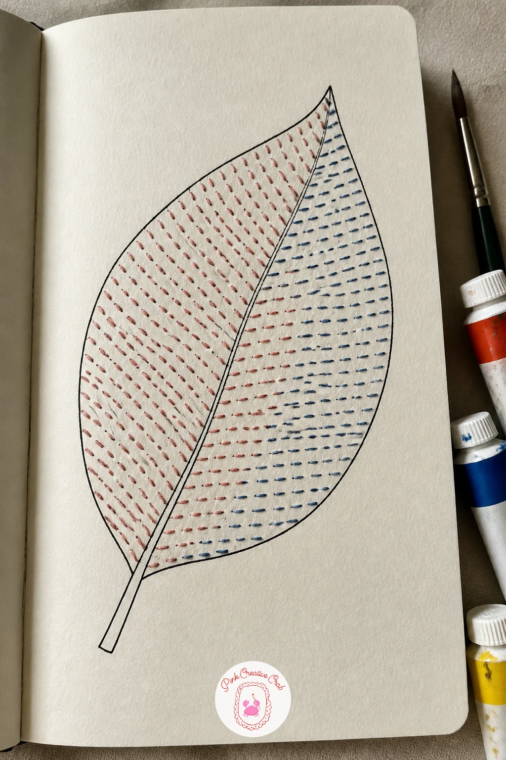 Kantha Stitch Running Pattern — Kantha work builds its texture from rows of simple running stitch, so this page is more about rhythm than any single motif.