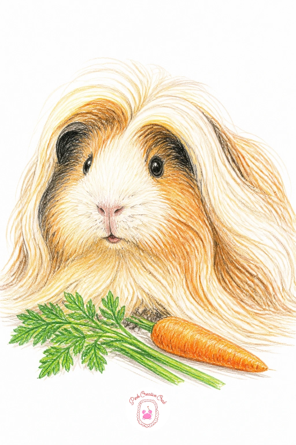 Long Haired Guinea Pig With Flowing Coat — Switch gears now for a long haired guinea pig with a flowing coat, which is the first real test of layered fur