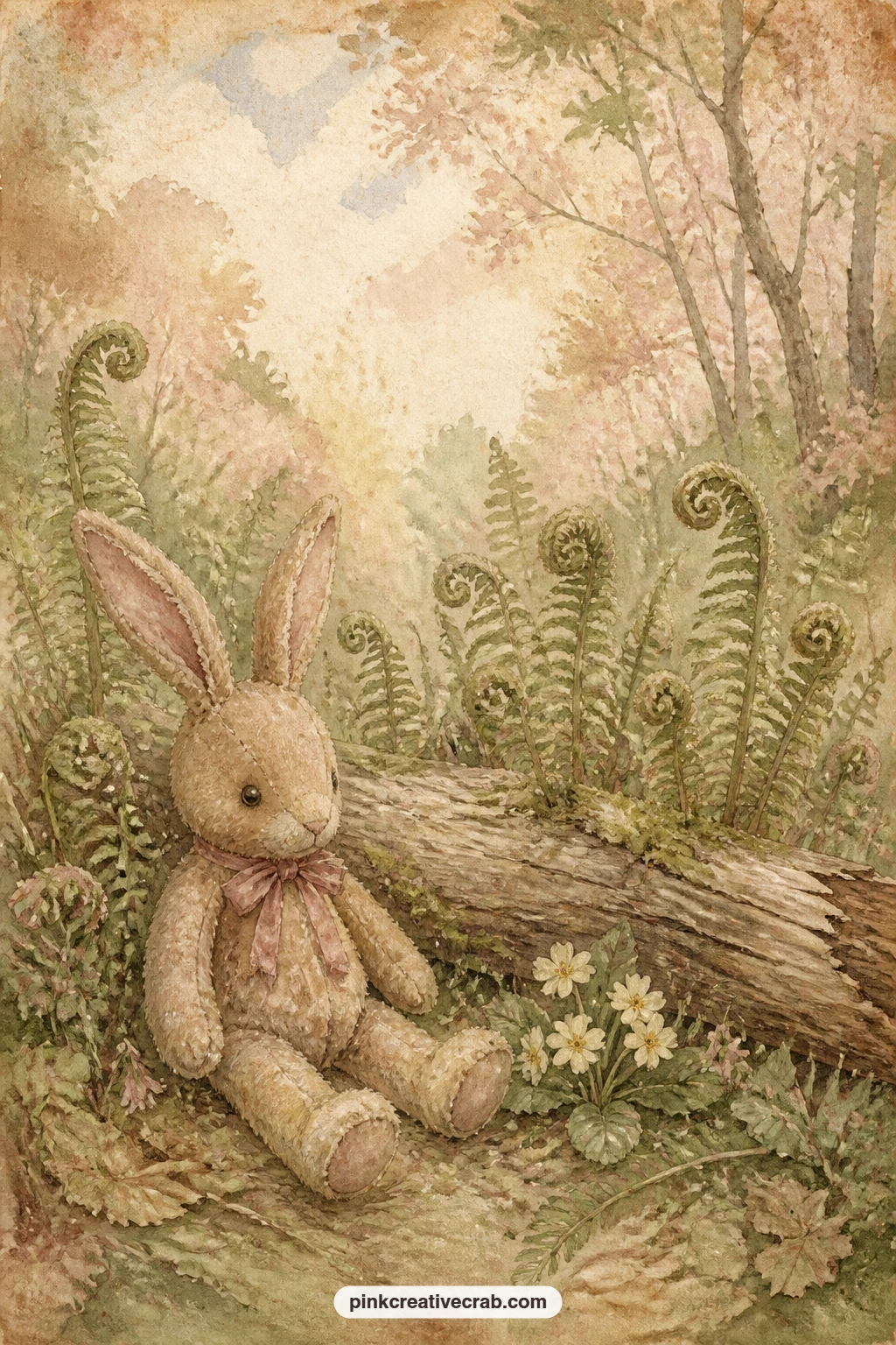 Bracken Wood In Spring printable page — Who is this page for. Velveteen rabbit junk journal