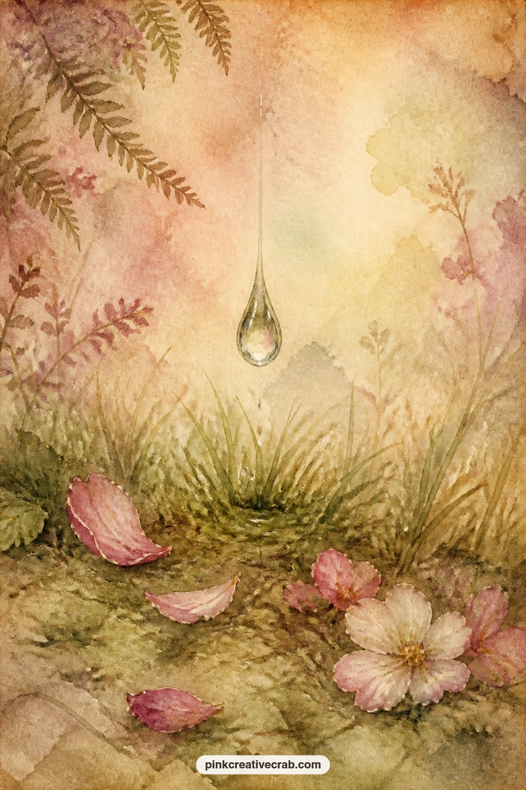 A Tear Falling Onto Grass printable page — A single small question for the entry on this page: what is something you kept long after it stopped being useful