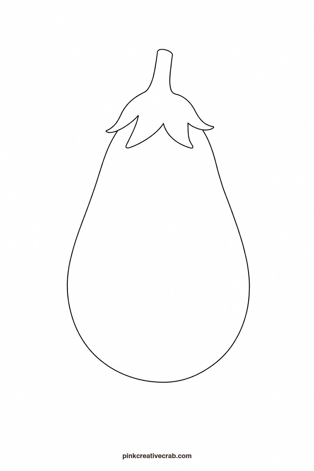Eggplant Outline printable page. Watercolor vegetables