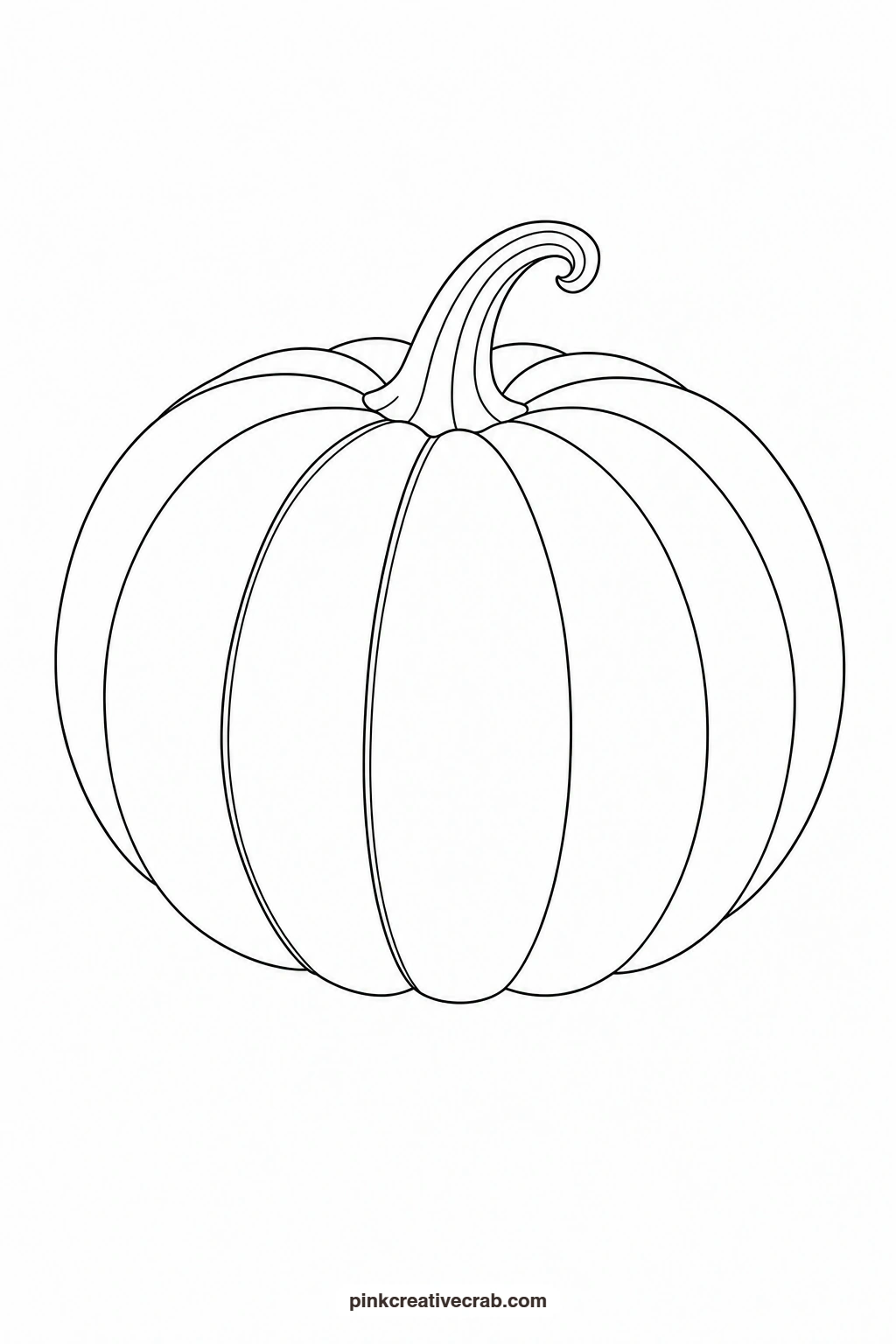 Pumpkin Outline printable page. Watercolor vegetables