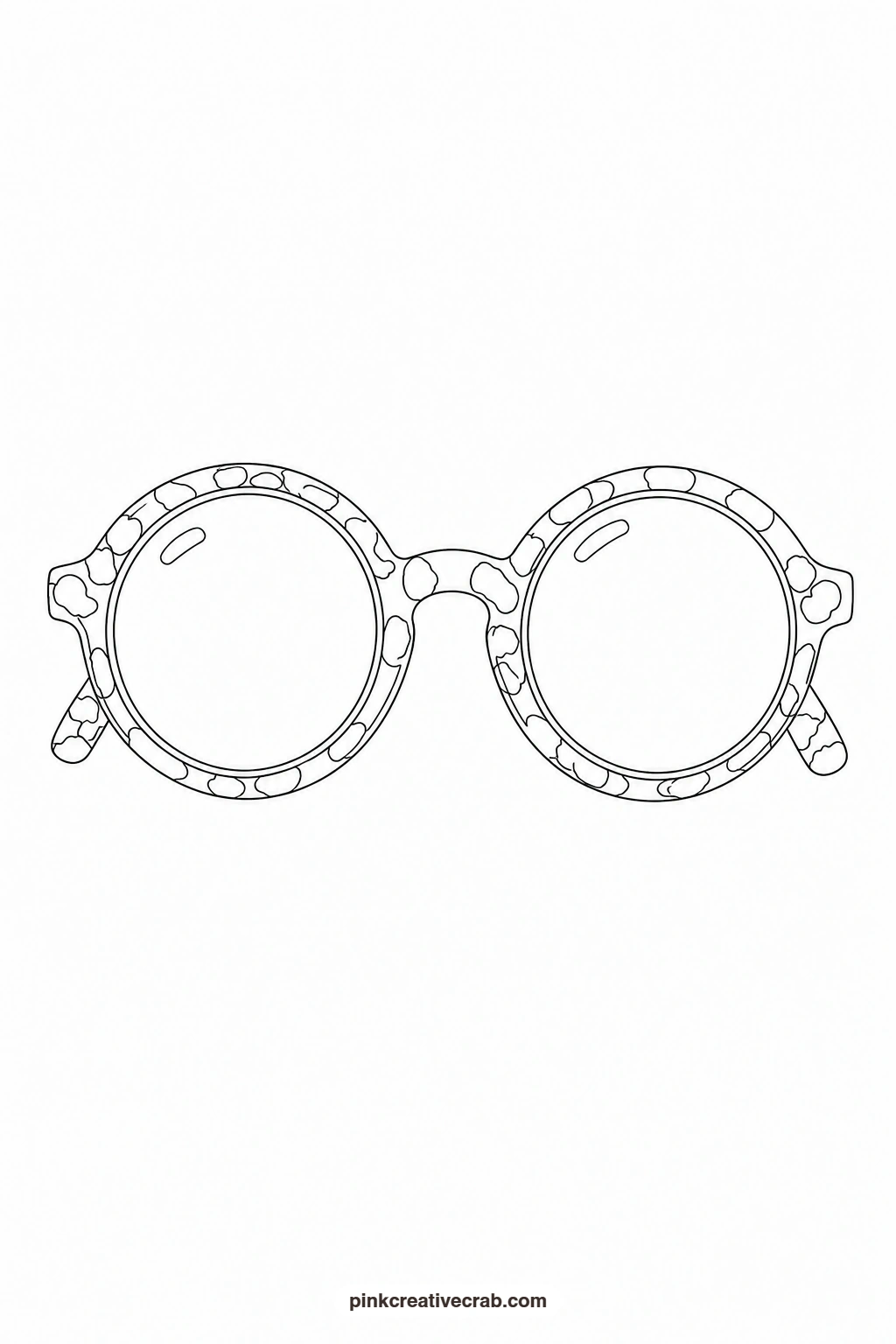 Sunglasses Outline printable page. Summer watercolor paintings