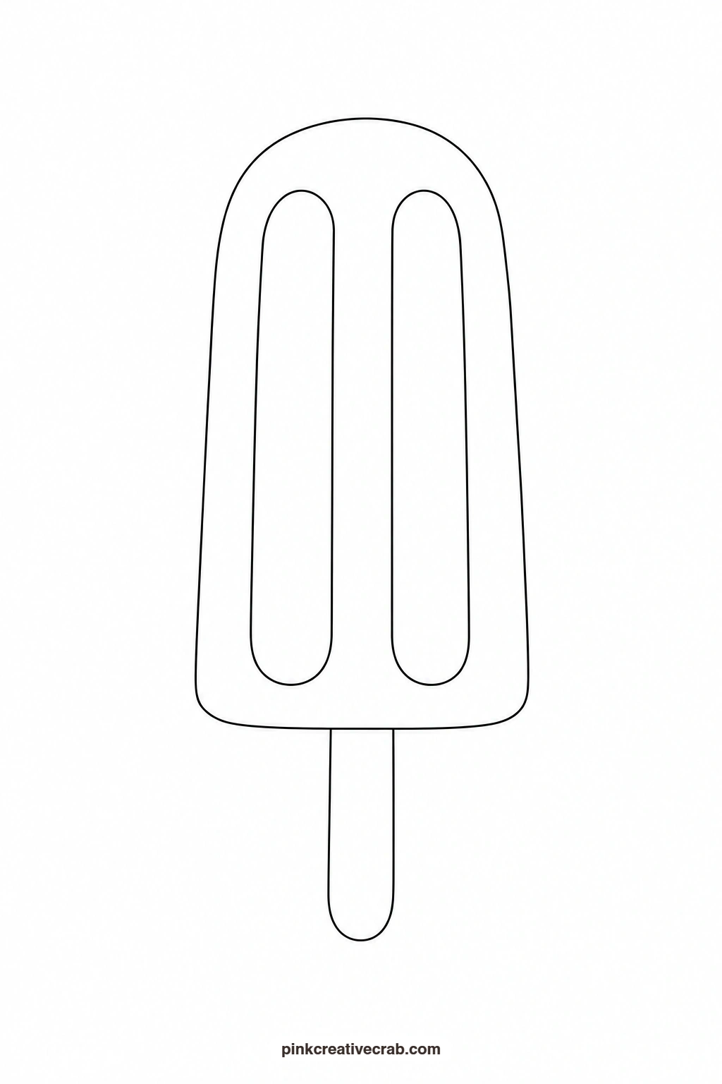 Popsicle Outline printable page. Summer watercolor paintings