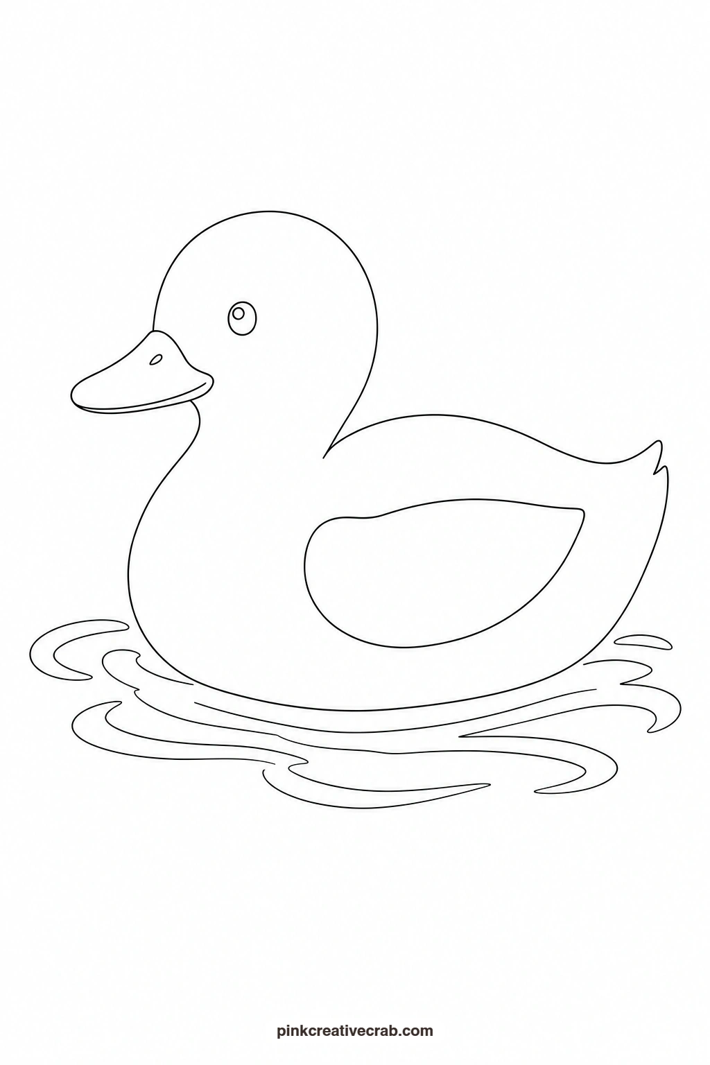 Duck Outline printable page. Watercolor animals