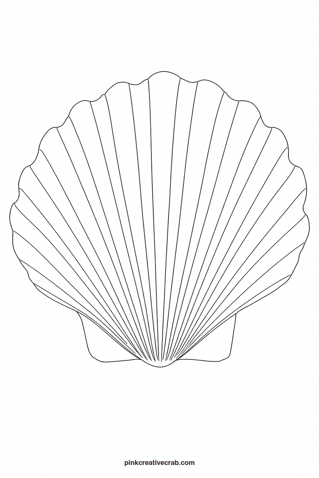 Seashell Outline printable page. Beach watercolor paintings