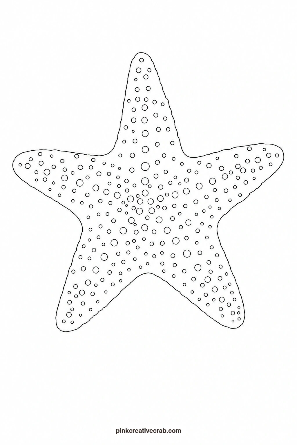 Starfish Outline printable page. Beach watercolor paintings