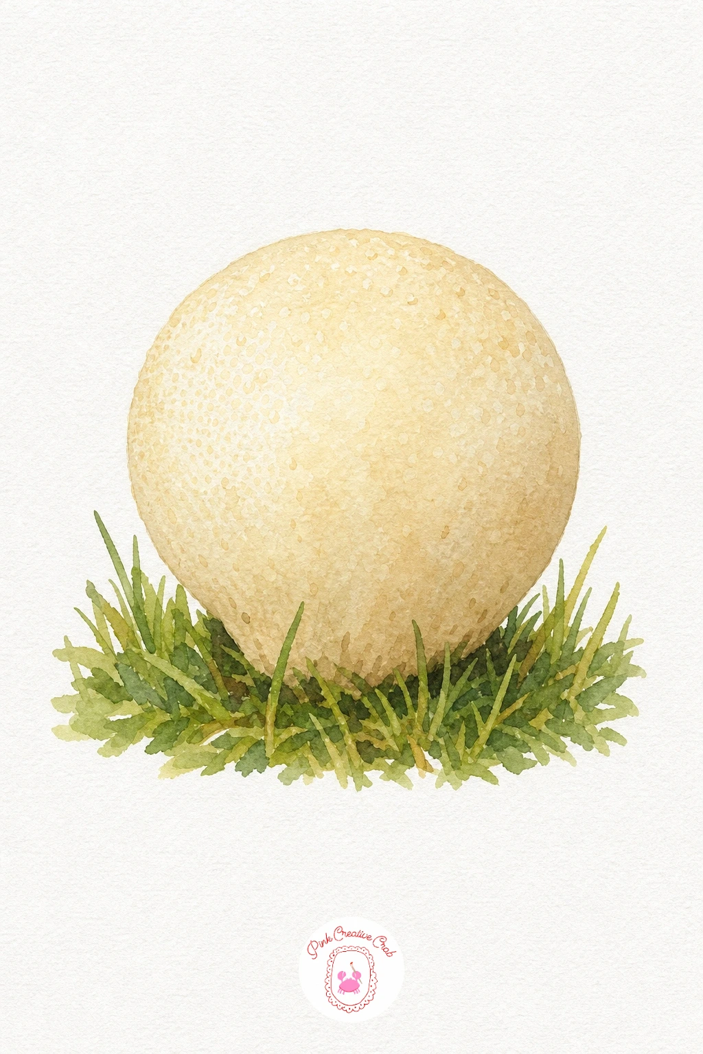 Puffball Mushroom — Wash the whole puffball in a pale cream, then while still damp dab a slightly darker beige unevenly over the surface with a nearly dry