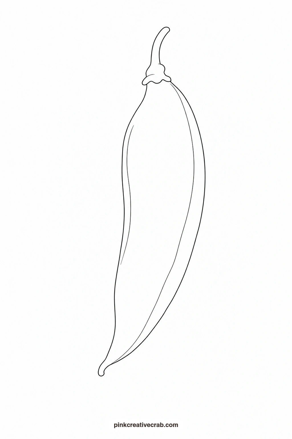 Seed Pod Outline printable page. Nature watercolor