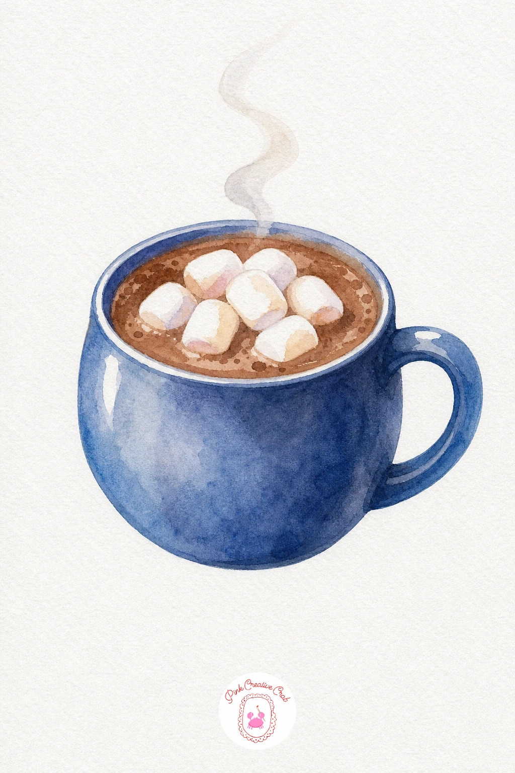 Mug of Cocoa — Paint the mug in a soft sage or cream color, keeping the wash flat and even, then add a slightly darker line along one edge for the handle's