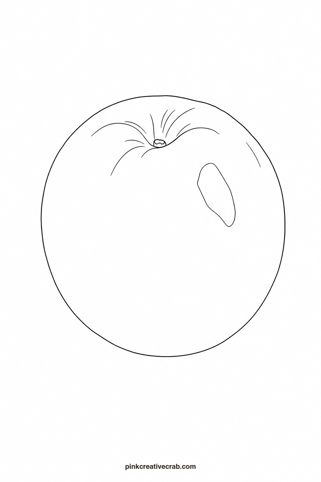 Plum Outline printable page. Watercolor fruit