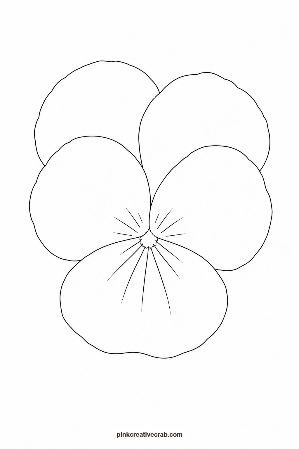 Purple Pansy Outline printable page. Purple watercolor flowers