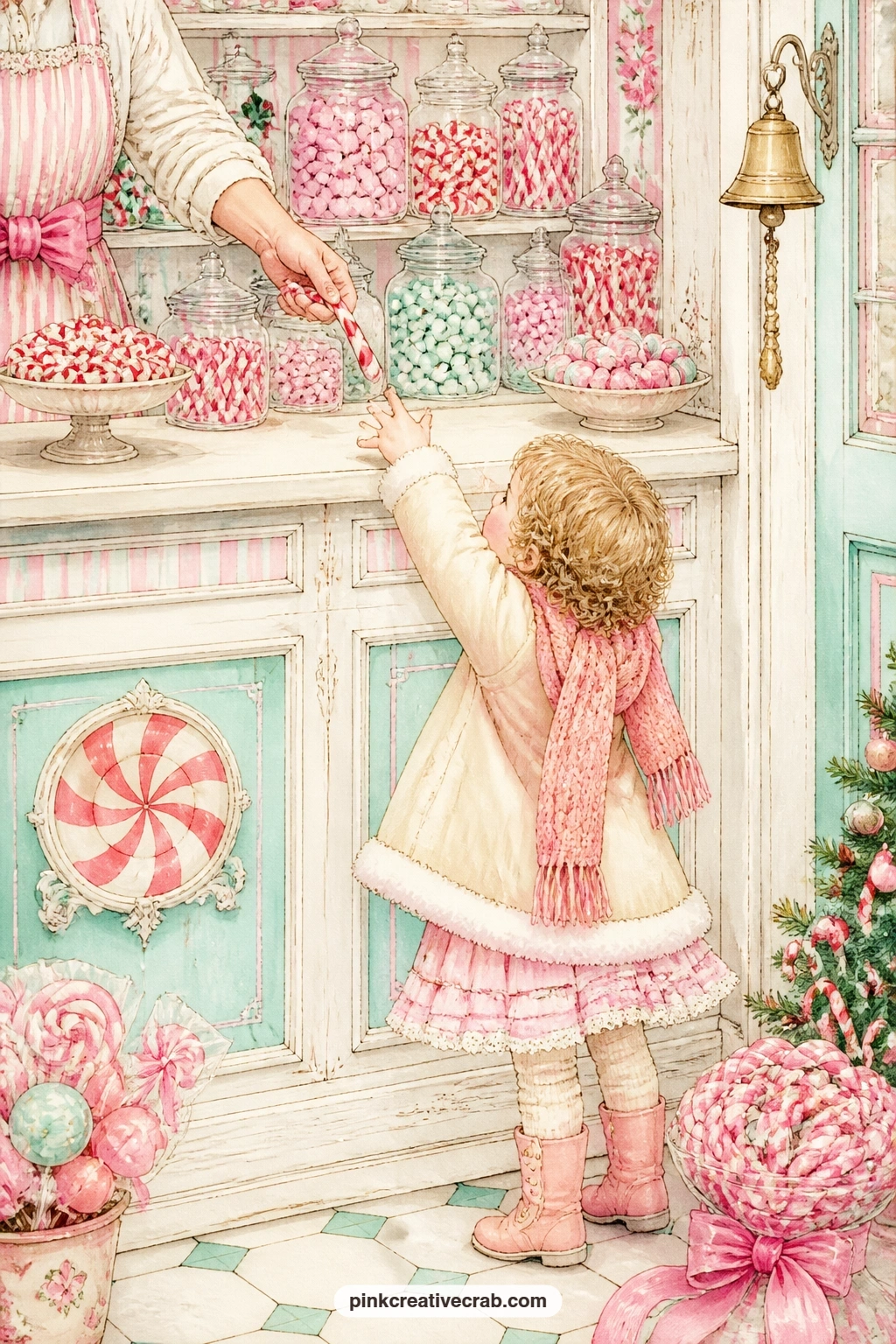 Child At The Candy Counter printable page — This page suits the person in your gift journal who still remembers exactly which jar they always begged for as a