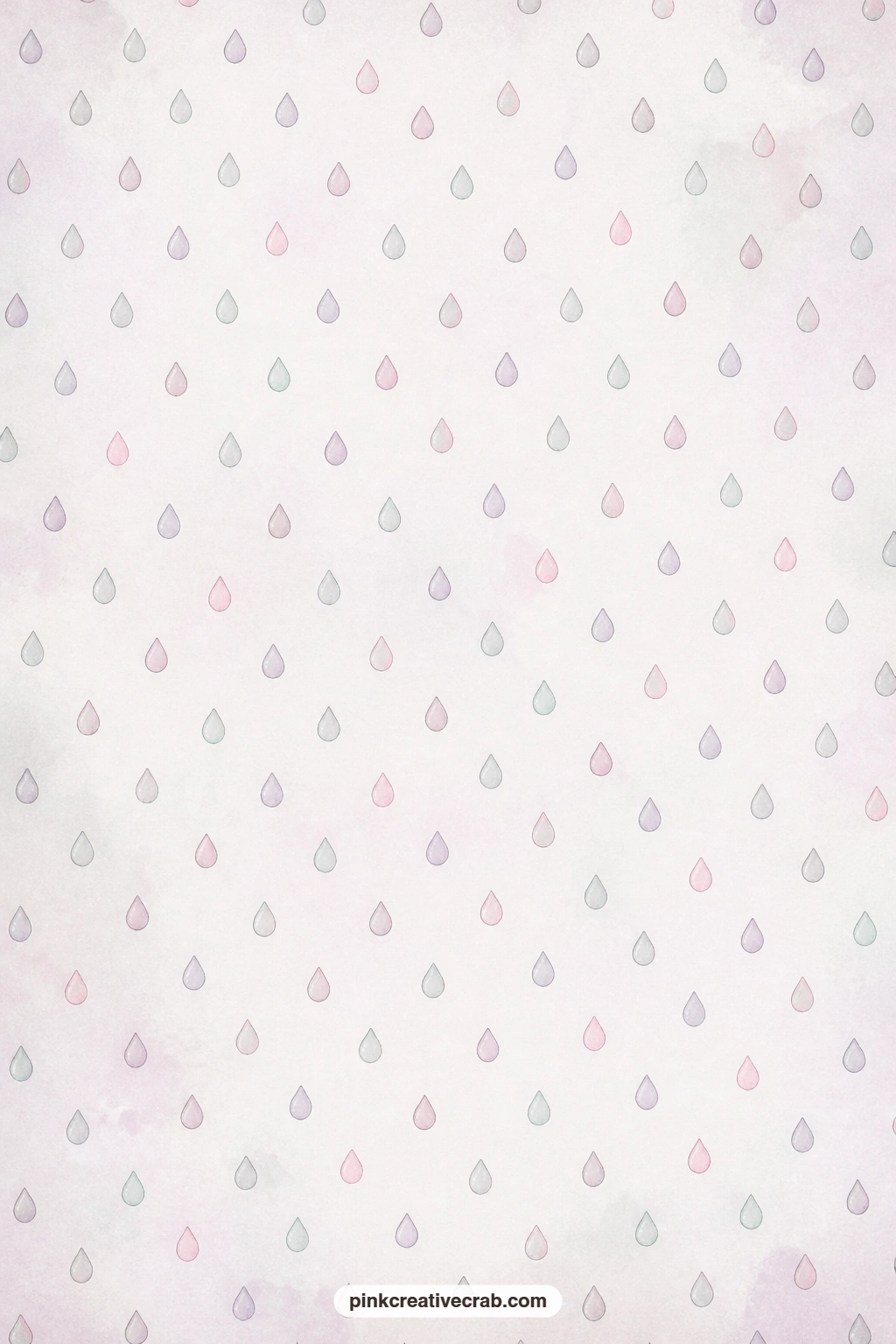 Raindrop Dots Pattern printable page — Raindrop dots scatter evenly across a soft lilac ground, a calm choice for a cover, a pocket lining or the paper behind