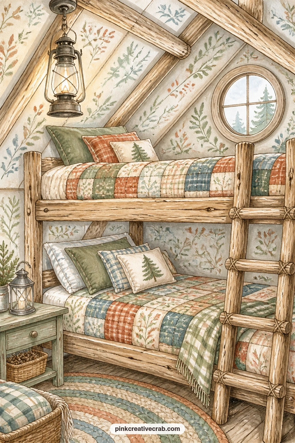 Loft Bunk Beds printable page — Keep this page for the five minute version of the kit: cut it out, glue the single sheet straight onto a journal page, and let
