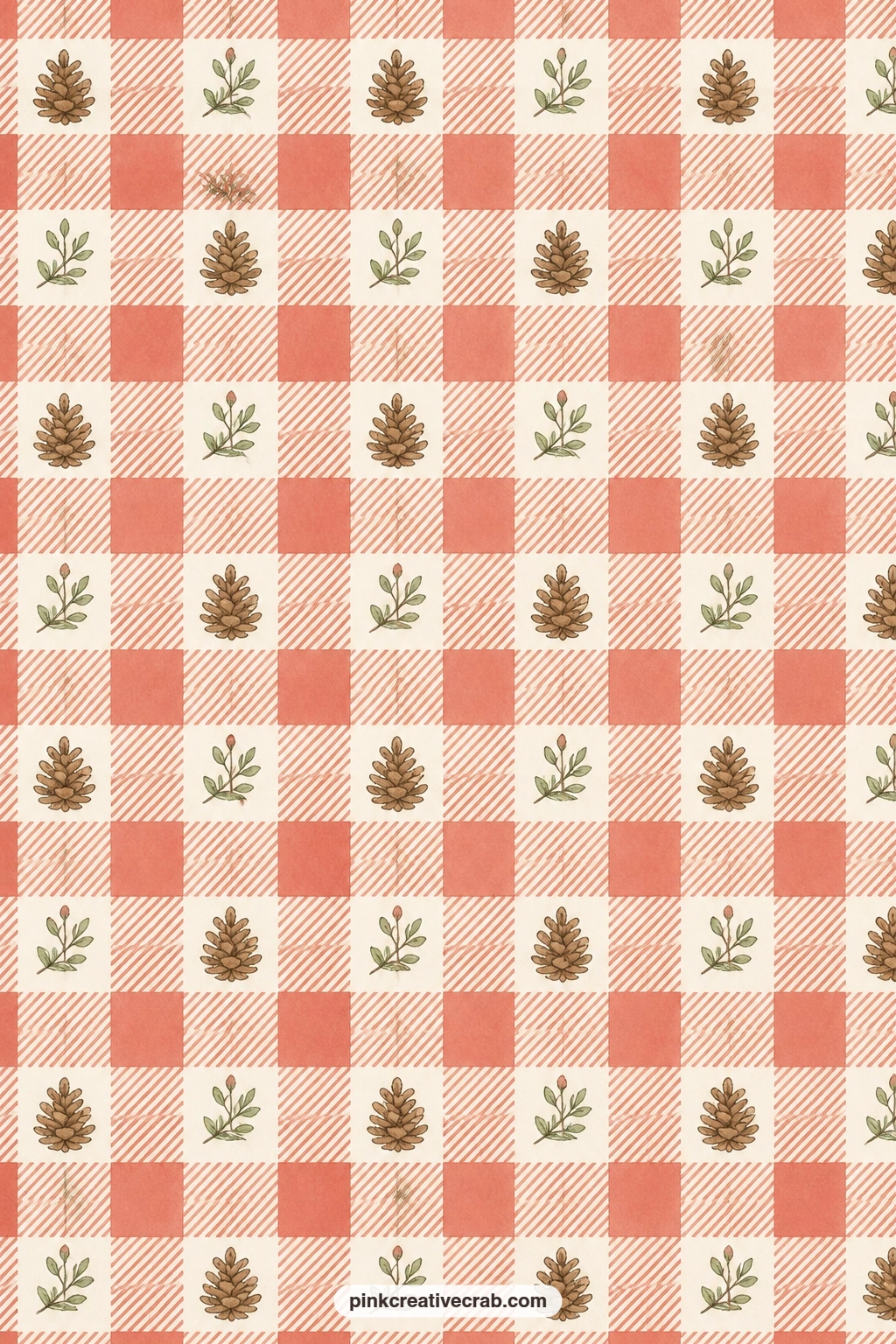 Buffalo Plaid Background printable page — Soft red and cream buffalo plaid gives the set its cozy backbone, equally at home behind a porch photo, lining an
