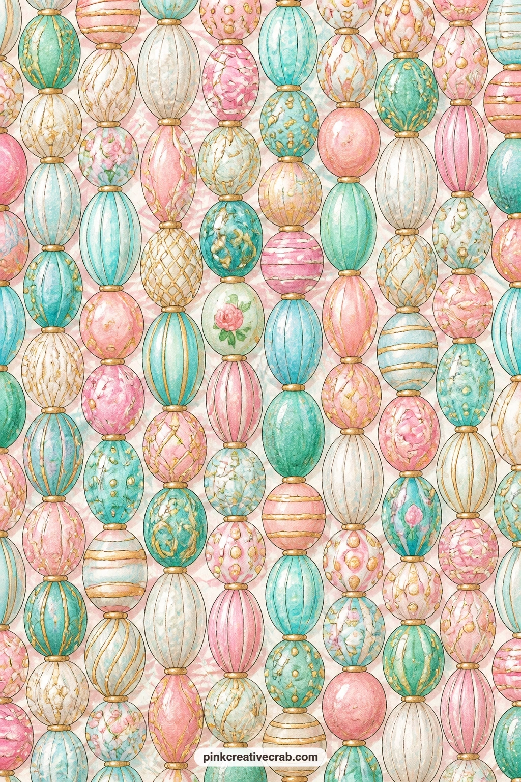 Murano Bead Mosaic Pattern printable page — Reach for this bead mosaic page under glassware photos, as a cover wrap for a smaller travel notebook, or as the