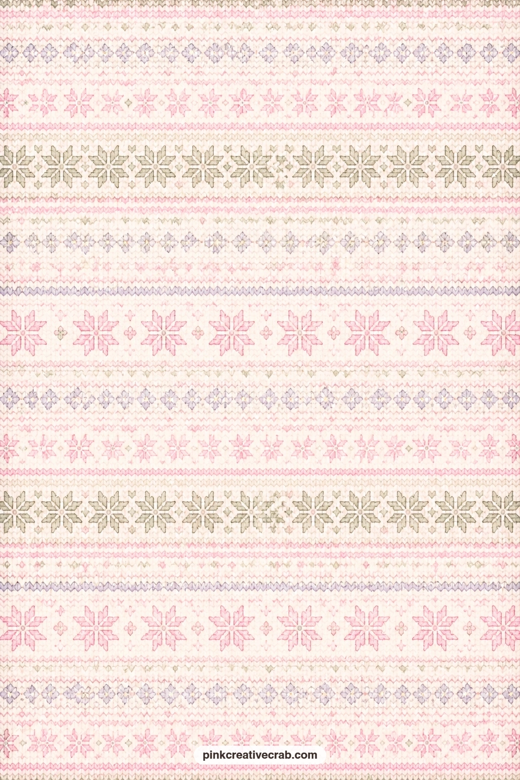 Fair Isle Sweater Pattern printable page — Small fair isle motifs repeat in neat rows across this page, suited to framing a photo, lining the inside of a