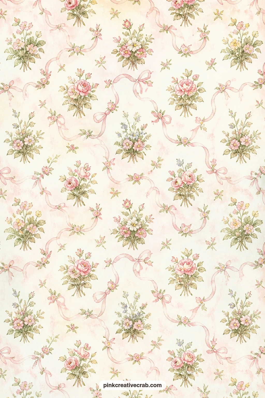 Country Cottage Chintz printable page — This chintz paper works well tucked behind a tea room page, cut into strips for a woven pocket front, or trimmed to