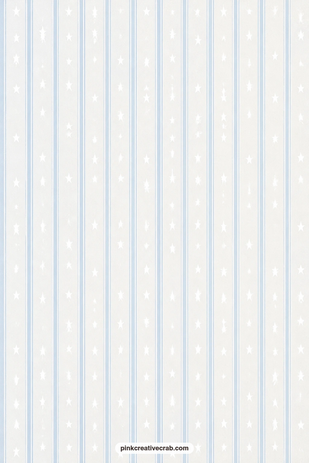 Icy Ticking Star Paper printable page — Pale ticking stripes dotted with tiny stars make a calm envelope lining that still reads as winter without any snow