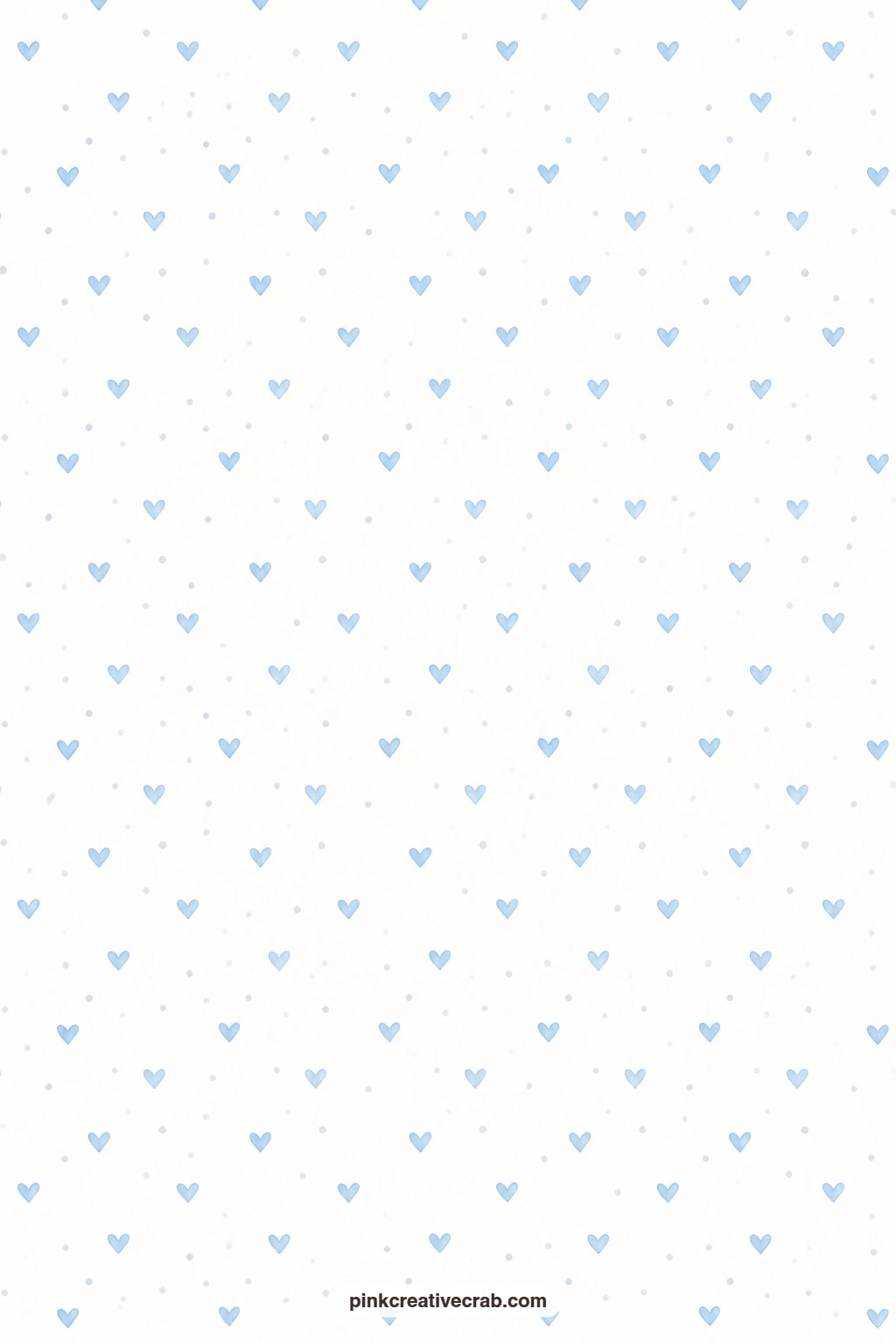Tiny Heart and Dot Paper printable page — Tiny blue hearts scattered with small dots give a gentle all over print, a good fit for a card mat under a Valentine