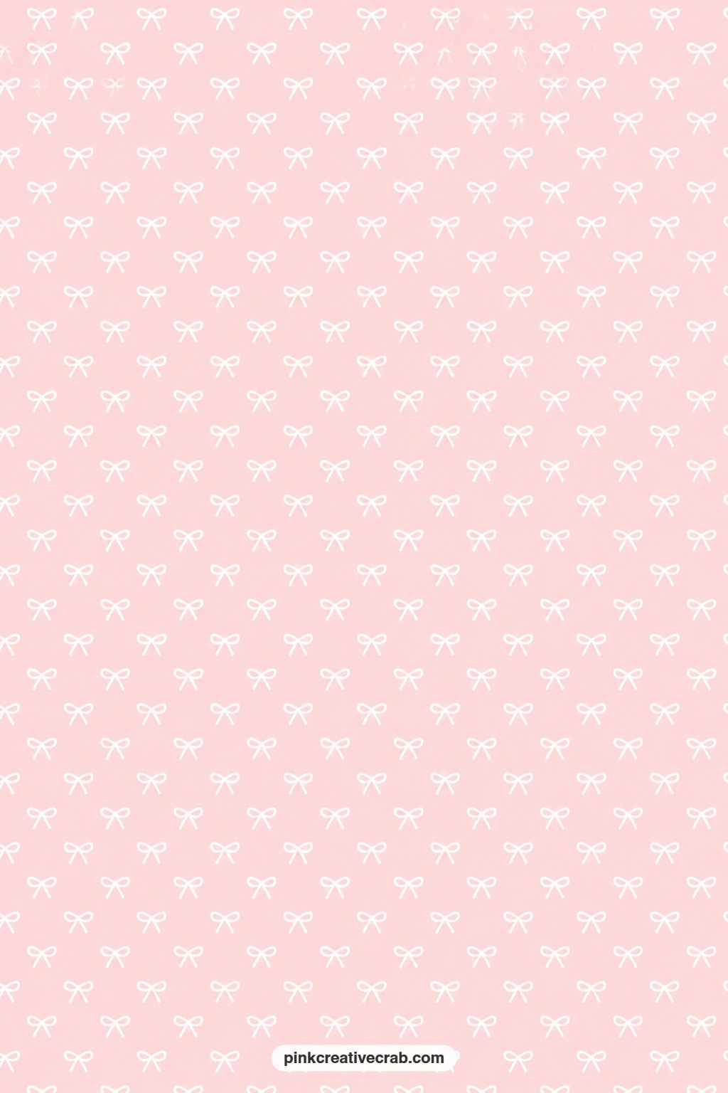 Bow Repeat Blush Paper printable page — Tiny white bows repeat neatly across a blush ground, a soft book cover paper that pairs well with the Scalloped Lace