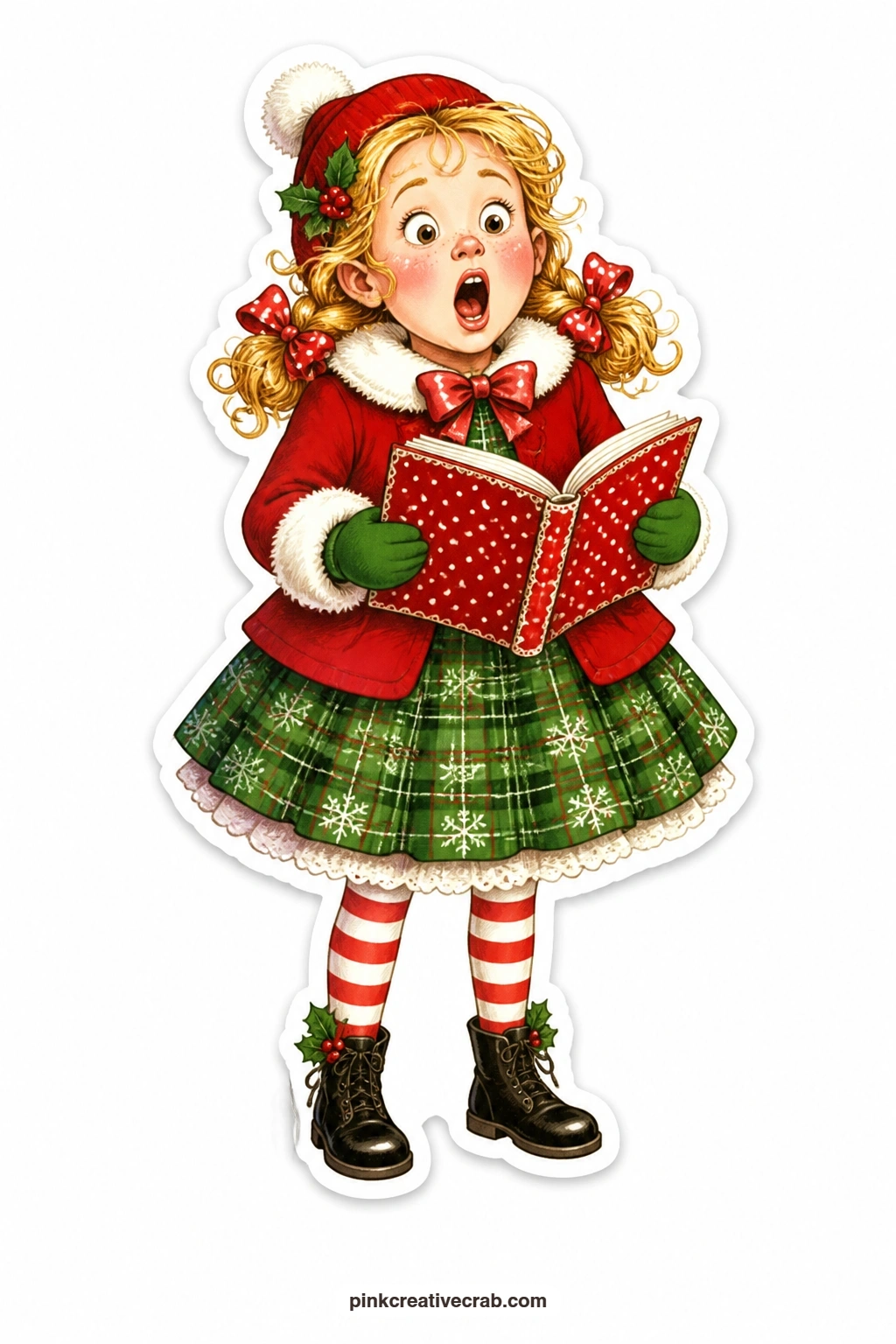 The Loud Choir Solo printable page. Christmas paper dolls free printable