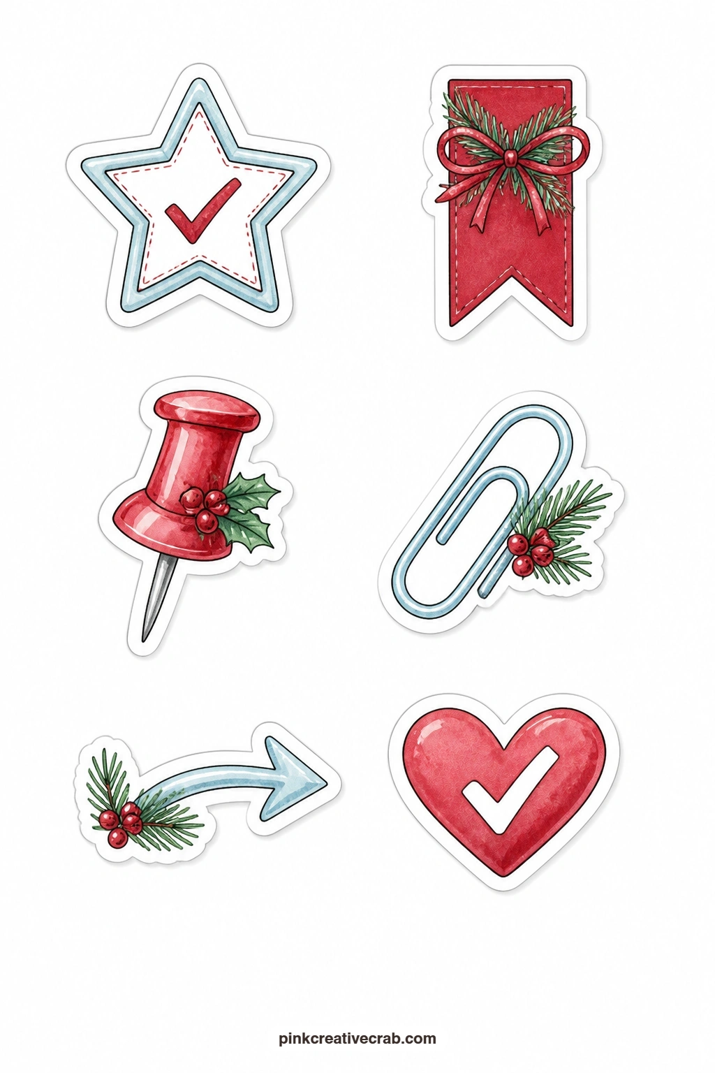 To Do Icons printable page — Keep this sheet by the task list in your planner: a star checkbox, a ribbon bookmark, a pushpin, a paper clip, a small arrow and a