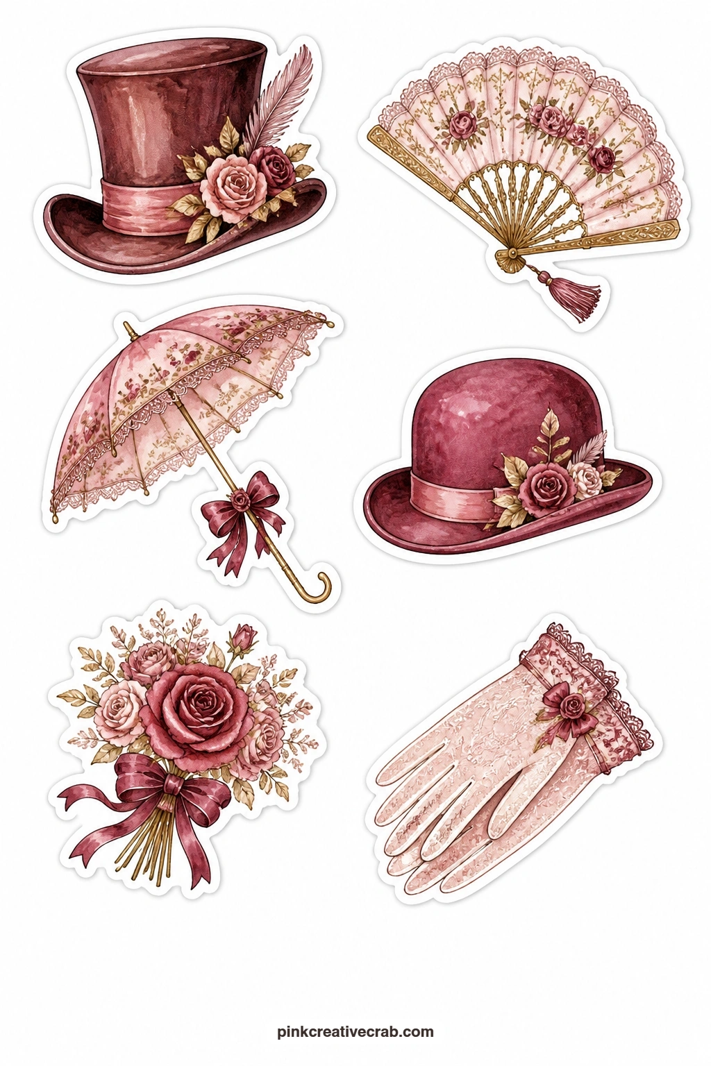 Parasol And Fan Labels printable page — The parasol and fan both have thin ribs that benefit from a sharp craft knife rather than scissors, so set those two