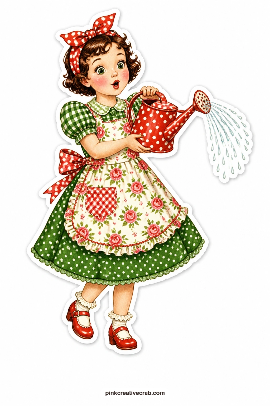 The Spraying Watering Can printable page. Free printable paper dolls