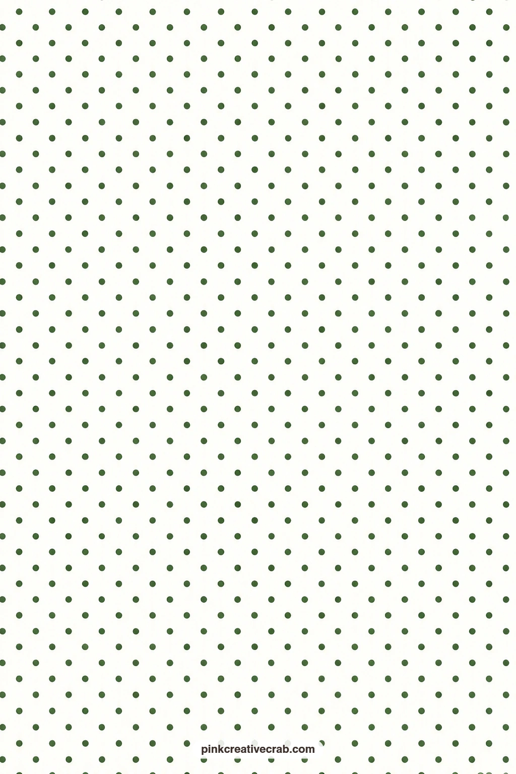 Polka Dot Paper printable page — Forest green polka dots on white round out the set as a playful gift wrap, light enough to use well past the holiday season