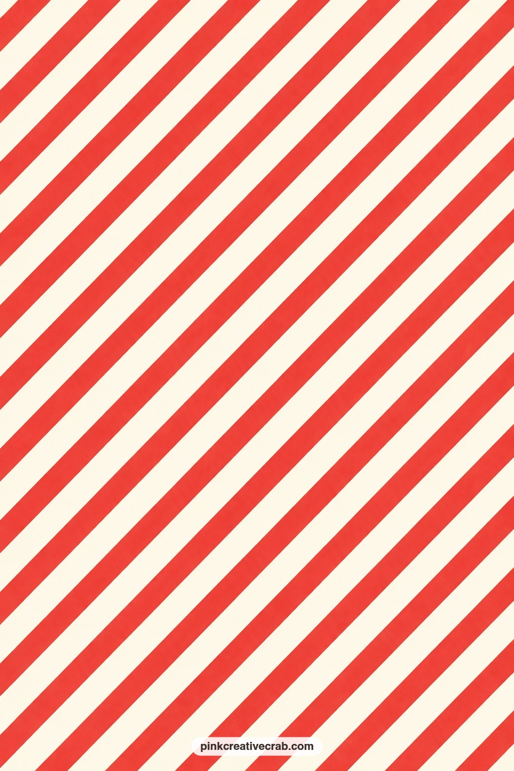 Candy Cane Stripe Paper printable page — Even red and white stripes make a quick wrap for a small gift, or a background strip behind a die-cut candy cane on a