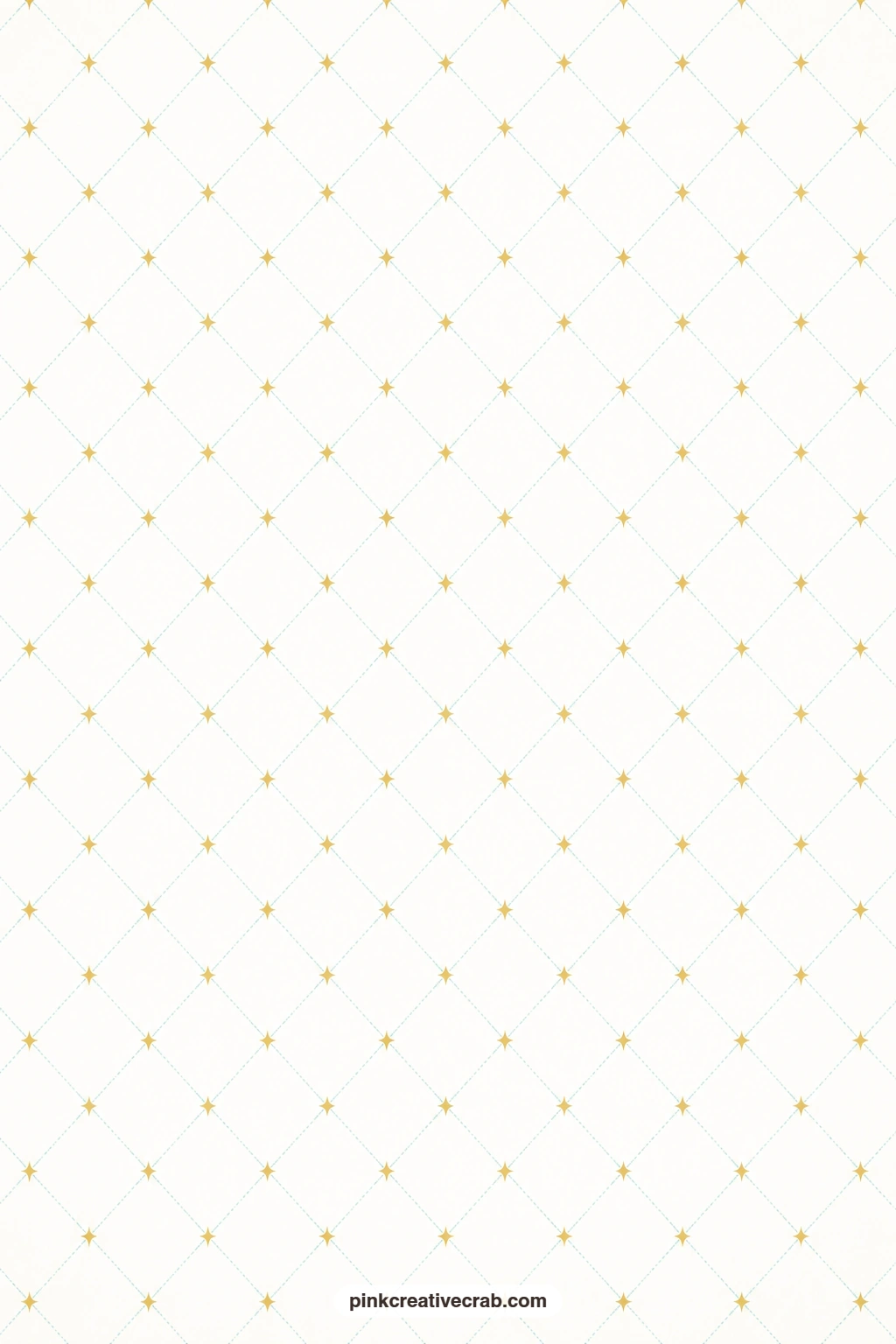 Diamond Grid Gold Dots Paper printable page — Use as a card mat behind a small cottage sticker, the faint diamond grid and gold dots giving just enough