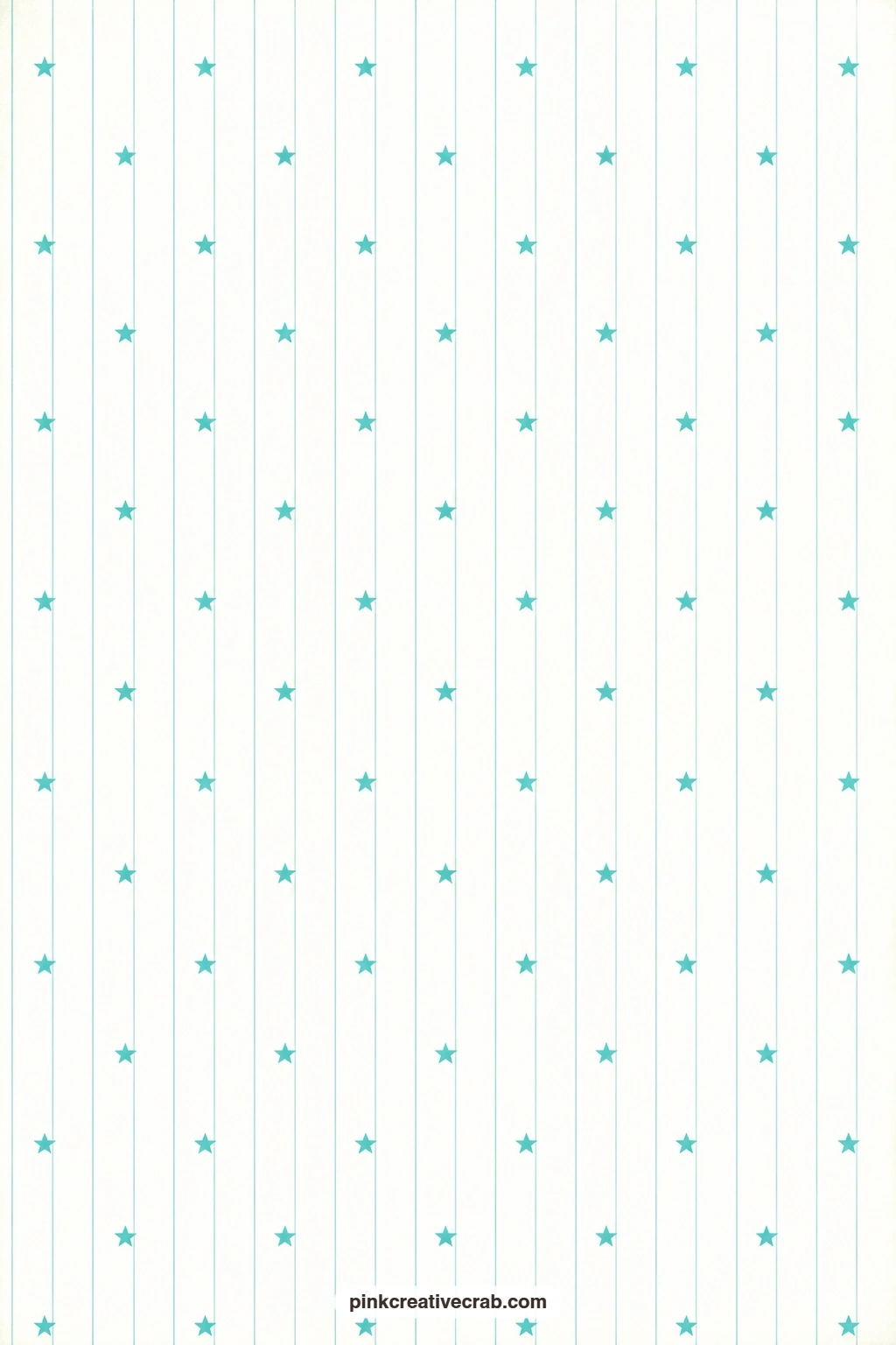 Teal Pinstripe Stars Paper printable page — This pairs well with the Gold Starburst Paper for a two-tone card set, the thin pinstripes keeping the sheet calm